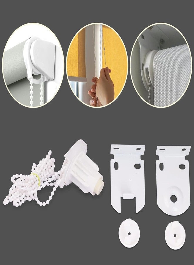 Viewlite Roller Blind Components Kit - Includes Brackets, Control Unit with Beaded Chain, End Cap for Bottom Rod, Screws & Wall Plugs - Standard 38mm Window Blind Fitting Set - Image 3